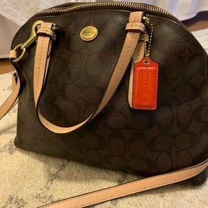 Brown coach handbag